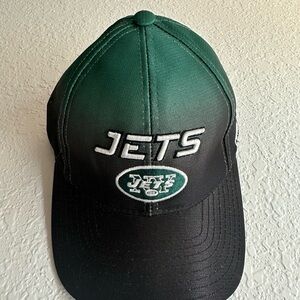 Vintage New York Jets Puma Pro Line NFL Strapback Hat Football Green Fade Black